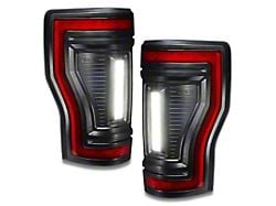 Oracle Flush Style LED Tail Lights; Black Housing; Clear Lens (17-22 F-350 Super Duty)