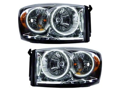 Oracle OE Style Headlights with White SMD LED Halo; Chrome Housing; Clear Lens (07-09 RAM 3500)