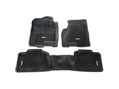 Outland All-Terrain Front and Rear Floor Liners; Black (99-06 Silverado 1500 Extended Cab, Crew Cab)