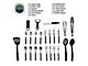Overland Vehicle Systems 24 Piece; Cooking and Utensil Kit with Hanging Carrying Case