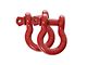 Overland Vehicle Systems 3/4-Inch 4.75-Ton Recovery Shackles; Red