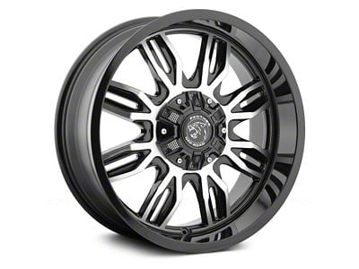 Panther Off Road 580 Gloss Black Machined 5-Lug Wheel; 20x9; -12mm Offset (05-11 Dakota)