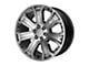 PR113 Hyper Silver Dark with Chrome Accents 6-Lug Wheel; 22x9; 24mm Offset (07-13 Sierra 1500)