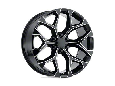 PR176 Gloss Black Milled 6-Lug Wheel; 26x10; 24mm Offset (07-13 Sierra 1500)