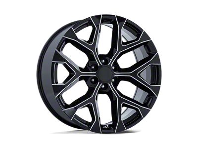 PR177 Gloss Black Milled 6-Lug Wheel; 26x10; 24mm Offset (07-13 Sierra 1500)