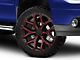 PR177 Gloss Black Red Milled 6-Lug Wheel; 26x10; 24mm Offset (07-13 Sierra 1500)