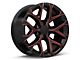 PR177 Gloss Black Red Milled 6-Lug Wheel; 26x10; 24mm Offset (07-13 Sierra 1500)