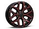 PR177 Gloss Black Red Milled 6-Lug Wheel; 26x10; 24mm Offset (07-13 Sierra 1500)