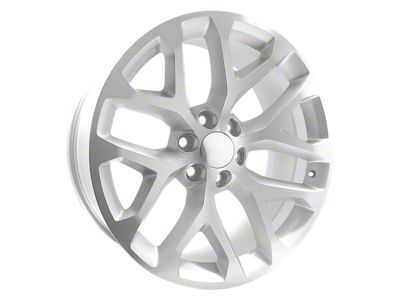 PR177 Silver Machined 6-Lug Wheel; 26x10; 24mm Offset (07-13 Sierra 1500)