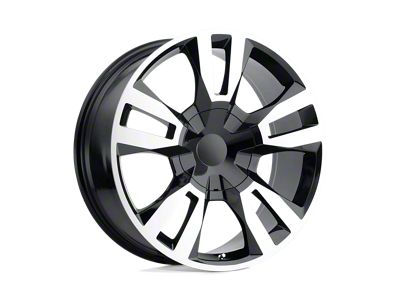 Performance Replicas PR188 Gloss Black Machined 6-Lug Wheel; 24x10; 31mm Offset (07-13 Sierra 1500)