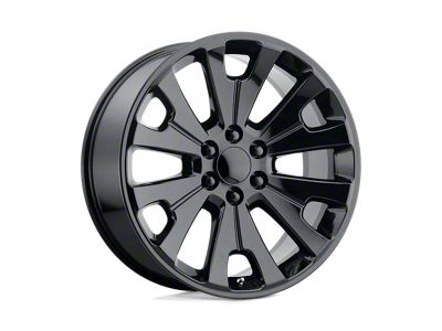 Performance Replicas PR190 Gloss Black 6-Lug Wheel; 24x10; 30mm Offset (07-13 Sierra 1500)