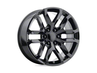 Performance Replicas PR196 Gloss Black 6-Lug Wheel; 22x9; 24mm Offset (07-13 Sierra 1500)