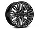 Performance Replicas PR197 Gloss Black Milled 6-Lug Wheel; 24x10; 31mm Offset (07-13 Sierra 1500)