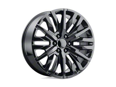 PR198 Gloss Black 6-Lug Wheel; 26x10; 31mm Offset (07-13 Sierra 1500)