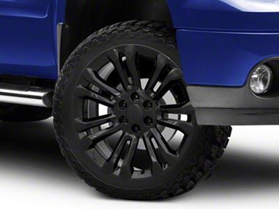 PR205 Gloss Black 6-Lug Wheel; 22x9; 24mm Offset (07-13 Sierra 1500)