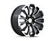 PR211 Gloss Black Machined Face 6-Lug Wheel; 22x9; 28mm Offset (07-13 Sierra 1500)