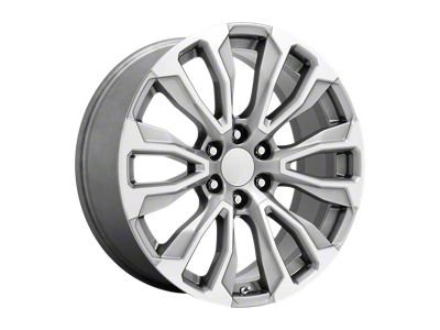 PR211 Silver Machined Face 6-Lug Wheel; 26x10; 31mm Offset (07-13 Sierra 1500)