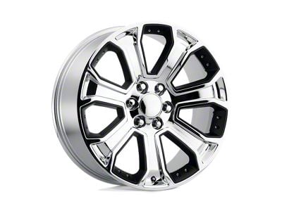 Performance Replicas PR113 Chrome with Matte Black Accents 6-Lug Wheel; 20x9; 24mm Offset (07-13 Silverado 1500)