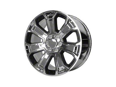 PR113 Chrome with Matte Black Accents 6-Lug Wheel; 22x9; 24mm Offset (07-13 Silverado 1500)