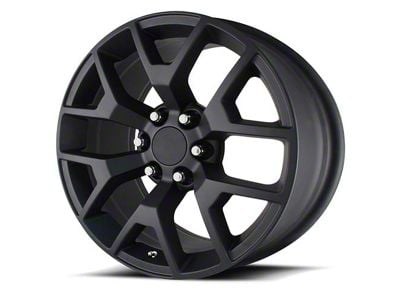 PR150 Matte Black 6-Lug Wheel; 22x9; 27mm Offset (07-13 Silverado 1500)