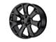 PR166 Gloss Black 6-Lug Wheel; 22x9; 24mm Offset (07-13 Silverado 1500)