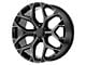 PR176 Gloss Black Machined 6-Lug Wheel; 24x10; 24mm Offset (07-13 Silverado 1500)