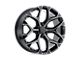 PR176 Gloss Black Milled 6-Lug Wheel; 26x10; 24mm Offset (07-13 Silverado 1500)