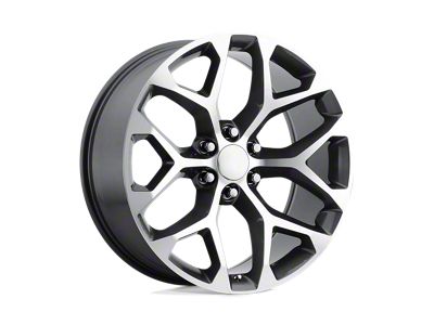 PR176 Gunmetal Machined 6-Lug Wheel; 26x10; 24mm Offset (07-13 Silverado 1500)