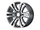 PR182 Gunmetal Machined 6-Lug Wheel; 22x9; 24mm Offset (07-13 Silverado 1500)