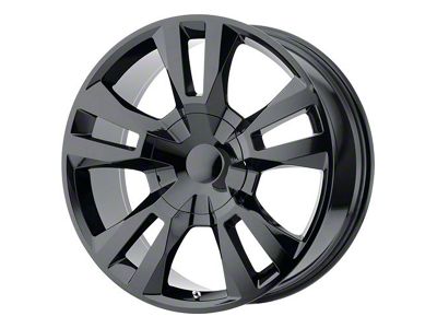 PR188 Gloss Black 6-Lug Wheel; 22x9; 24mm Offset (07-13 Silverado 1500)