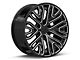 PR197 Gloss Black Milled 6-Lug Wheel; 22x9; 28mm Offset (07-13 Silverado 1500)