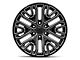 PR197 Gloss Black Milled 6-Lug Wheel; 22x9; 28mm Offset (07-13 Silverado 1500)