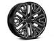 PR197 Gloss Black Milled 6-Lug Wheel; 22x9; 28mm Offset (07-13 Silverado 1500)