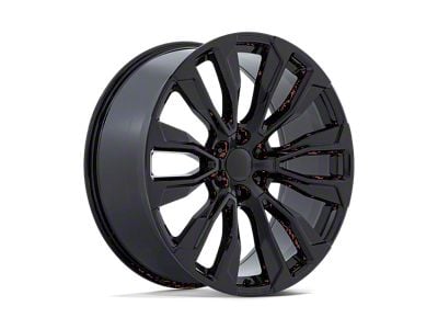 PR211 Gloss Black 6-Lug Wheel; 26x10; 31mm Offset (07-13 Silverado 1500)