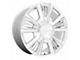 PR212 Silver with Chrome Accents 6-Lug Wheel; 22x9; 28mm Offset (07-13 Silverado 1500)