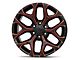 PR176 Gloss Black Red Milled 6-Lug Wheel; 22x9; 24mm Offset (07-14 Tahoe)