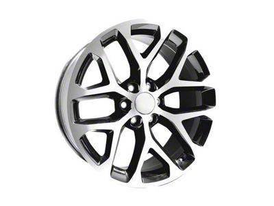 PR177 Gloss Black Machined 6-Lug Wheel; 22x9; 24mm Offset (07-14 Tahoe)