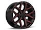 PR177 Gloss Black Red Milled 6-Lug Wheel; 22x9; 24mm Offset (07-14 Tahoe)