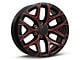 PR177 Gloss Black Red Milled 6-Lug Wheel; 26x10; 24mm Offset (07-14 Tahoe)