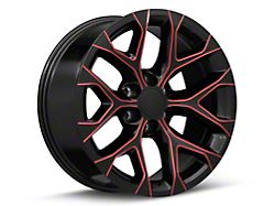 PR177 Gloss Black Red Milled 6-Lug Wheel; 20x9; 24mm Offset (07-14 Tahoe)