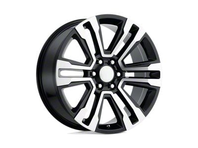 PR182 Gloss Black Machined 6-Lug Wheel; 26x10; 31mm Offset (07-14 Tahoe)