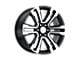 PR182 Gloss Black Machined 6-Lug Wheel; 26x10; 31mm Offset (07-14 Tahoe)