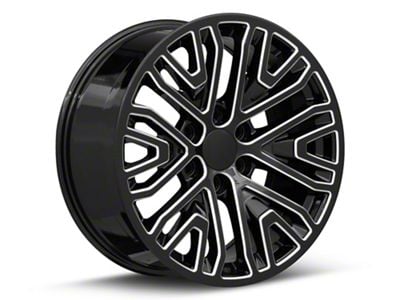 PR197 Gloss Black Milled 6-Lug Wheel; 20x9; 24mm Offset (07-14 Tahoe)