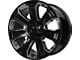 PR113 Gloss Black with Chrome Accents 6-Lug Wheel; 20x9; 24mm Offset (07-14 Yukon)