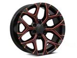 PR176 Gloss Black Red Milled 6-Lug Wheel; 22x9; 24mm Offset (07-14 Yukon)