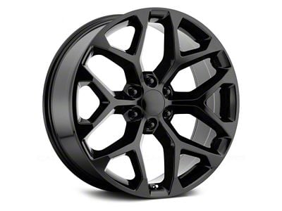 PR176 Gloss Black 6-Lug Wheel; 24x10; 24mm Offset (07-14 Yukon)