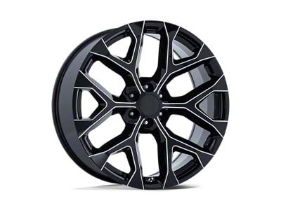 PR177 Gloss Black Milled 6-Lug Wheel; 26x10; 24mm Offset (07-14 Yukon)