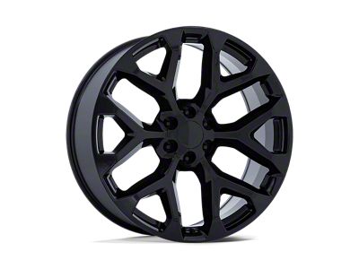 PR177 Gloss Black 6-Lug Wheel; 26x10; 24mm Offset (07-14 Yukon)