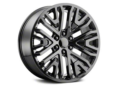 PR197 Gloss Black 6-Lug Wheel; 22x9; 28mm Offset (07-14 Yukon)