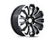 PR211 Gloss Black Machined Face 6-Lug Wheel; 22x9; 28mm Offset (07-14 Yukon)